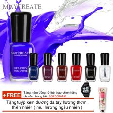 Bộ 06 lọ sơn móng tay màu cao cấp Maycreate ( Mã màu 710 ) + Tặng tuýp kem dưỡng da tay hương thơm thiên nhiên ( mùi hương ngẫu nhiên )