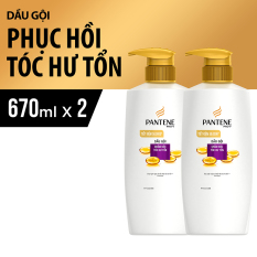 Bộ 2 dầu gội Pantene chăm sóc hư tổn 670g