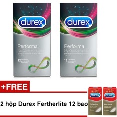 So Sánh Giá Bộ 2 hộp bao cao su Durex Performa 12 bao + Tặng 2 hộp bao cao su Durex Fertherlite 12 bao  