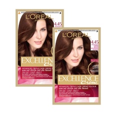 Bộ 2 kem nhuộm dưỡng tóc phủ bạc L’Oreal Paris Excellence màu 4.45  