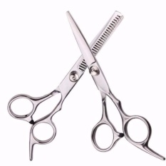 Bộ 2 Kéo Cắt Tỉa Tóc Hộp Gỗ (Bạc)