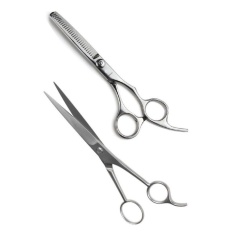 bộ 2 kéo cắt và tỉa tóc thép không gỉ AC01