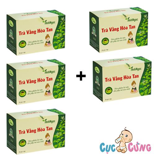 Bộ 5 hộp Trà Vằng Hòa Tan Ánh Ngọc - 20 túi/hộp