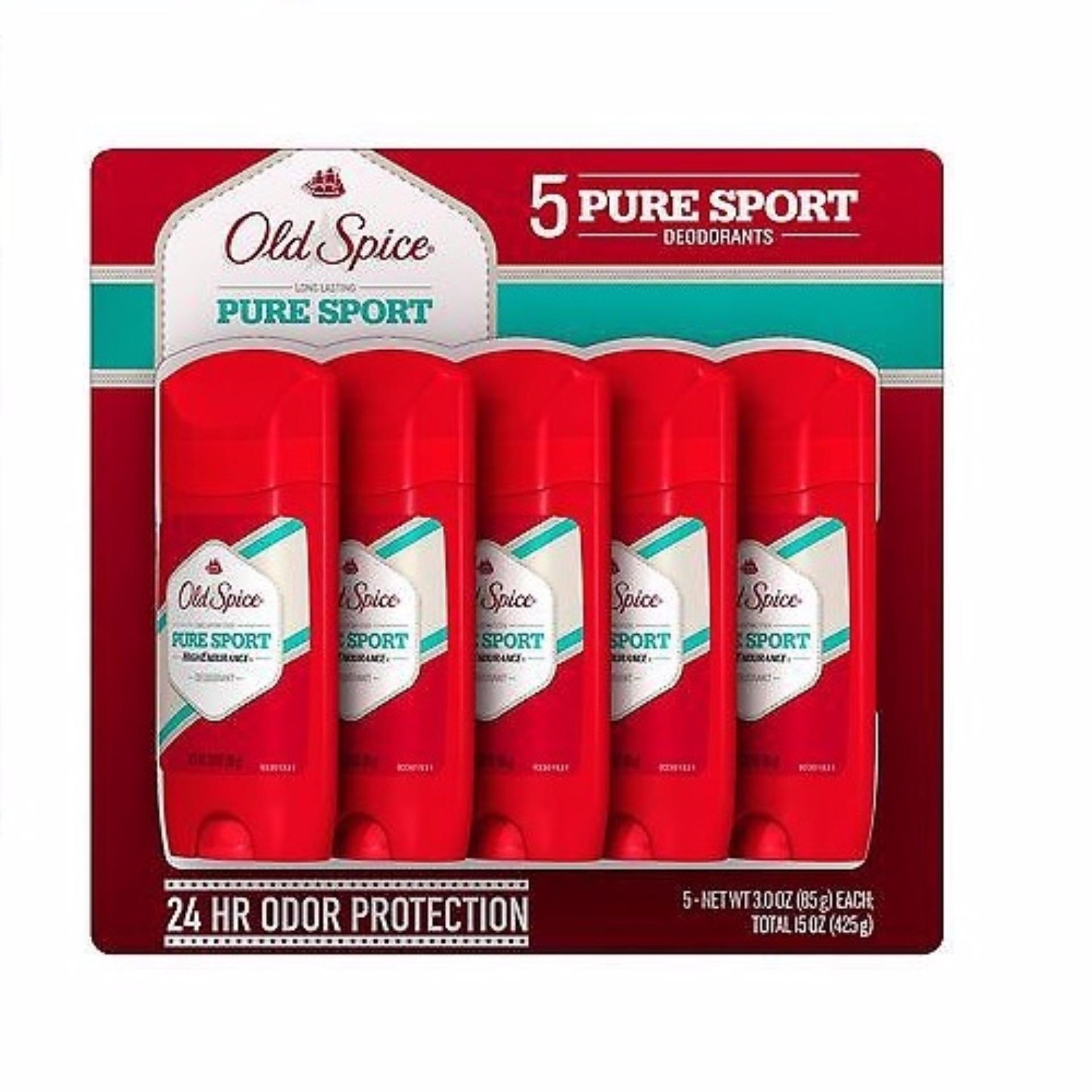 Bộ 5 lăn khử mùi Old Spice Pure Sport High Endurance 85g
