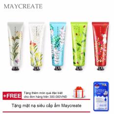 Bộ 5 tuýp kem dưỡng da tay MayCreate – 30g ( 05 tuýp ngẫu nhiên ) + Tặng mặt nạ siêu cấp ẩm Maycreate