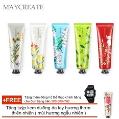 Bộ 5 tuýp kem dưỡng da tay MayCreate – 30g ( 05 tuýp ngẫu nhiên ) + Tặng mặt nạ siêu cấp ẩm Maycreate + ( Đơn hàng mỹ phẩm trên 300k tặng thêm 1 đồng hồ thể thao như quảng cáo )