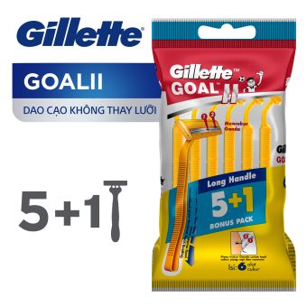 Bộ 6 dao cạo râu Gillette (Cán vàng)  