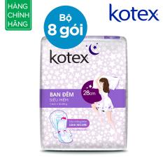 Combo 8 gói KOTEX siêu mềm ban đêm 28cm 4*48