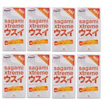 Bộ 8 hộp bao cao su siêu mỏng SAGAMI Xtreme Superthin 10 cái x 8  