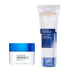 Trang bán Bộ kem dưỡng da trắng mượt đều màu ban ngày L’Oréal White Perfect Day Cream SPF 17 PA++ 50ml và sữa rửa mặt White Perfect Dewy 50ml