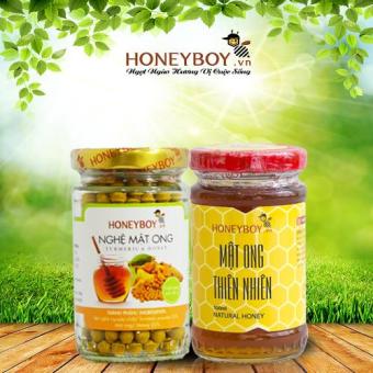 Bộ Mật ong thiên nhiên Honeyboy 100ml và Nghệ mật ong 80g  