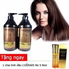 Bảng Giá Cặp dầu gội xả Collagen Haneda ITALY 785ml + Tặng ngay tinh dầu dưỡng tóc L’UÔDAIS No 5 Noir  