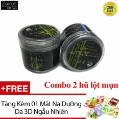 Combo 2 Lột mụn than tre lê thanh lột sạch tận gốc mụn đầu đen mụn cám – 50g TẶNG 01 miếng mặt nạ dưỡng da 3D