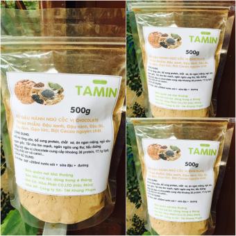 Combo 3kg Bột ngũ cốc nguyên chất vị Socola ( 5 loại Bột đậu + bột cacao) TAMIN + TẶNG...