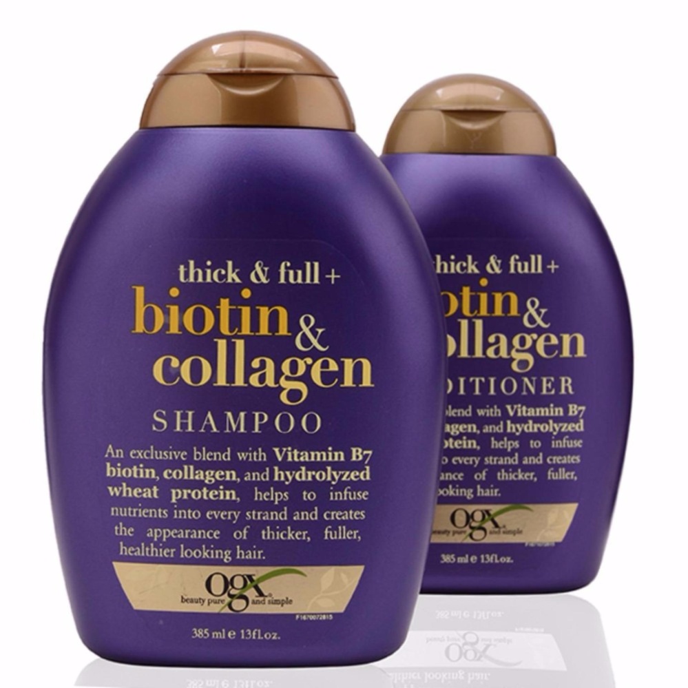 Combo bộ dầu gội và xả chống rụng và kích thích mọc tóc Thick & FullOrganix Biotin &Collagen