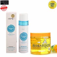 Combo Kem kích trắng da toàn thân body White Body spf35/PA+++ 150ml - Hàn Quốc và wax lông tẩy lông lạnh Horshion tốt nhất