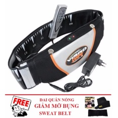 Đai massage nóng & rung 2 trong 1 VIBRO SHAPE (Đen) + Tặng 1 Đai quấn nóng giảm mỡ bụng SWEAT BELT panda