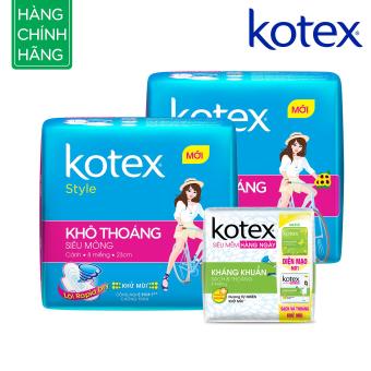Deal Sốc_Bộ 2 gói Kotex Style SMC 8 miếng + Liner kháng khuẩn 8 miếng  