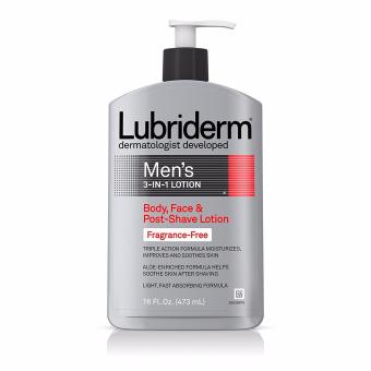 Dưỡng thể không mùi cho nam giới Lubriderm Men's 3-In-1 Fragrance-Free Lotion 473ml (Mỹ)  