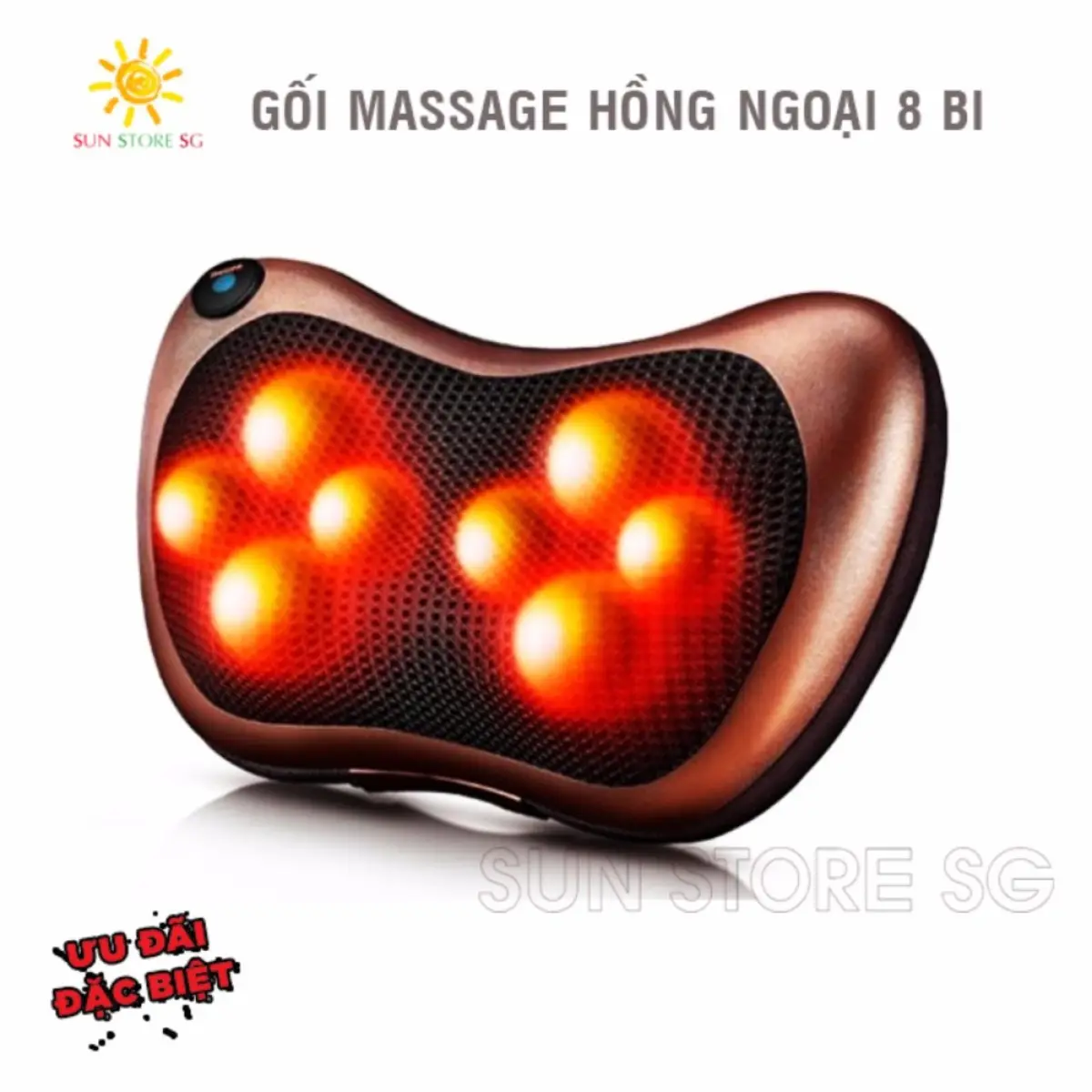 Goi Mat Xa Hong Ngoai - Gối Massage Hồng Ngoại 8 Bi Cao Cấp - Bảo Hành Uy Tín 1...