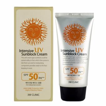 Kem chống nắng bảo vệ da toàn diện 3W Clinic UV Sunblock Cream SPF 50+ PA+++ 70 ml.  