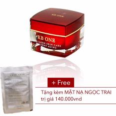 Kem Dưỡng Trắng Da Mặt Cao Cấp KB.ONE VIP Đỏ 50g – Tặng Kèm bột MẶT NẠ NGỌC TRAI trị giá 140.000