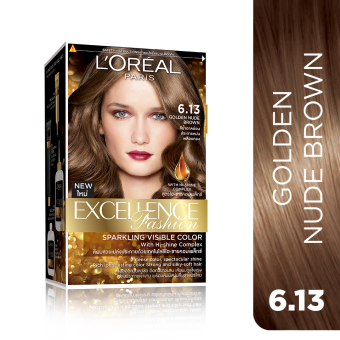 Kem nhuộm dưỡng tóc L'Oreal Paris Excellence Fashion màu #6.13 172ml (Nâu vàng ánh khói)  