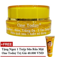 Kem Trị Mụn – Xóa Nám – Trắng Da 3 Tác Dụng One Today Vip 15g + Tặng Sữa Rửa Mặt One Today