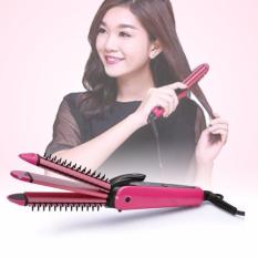 Lược điện Nova 3 chức năng Duỗi, Ép, Dập xù (Hồng)