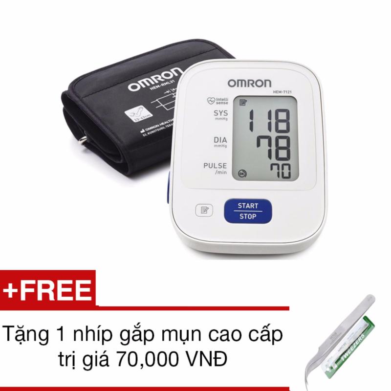 Nơi bán Máy đo huyết áp bắp tay Omron HEM-7121 (Trắng xám)+Tặng 1 nhíp gắp
mụn