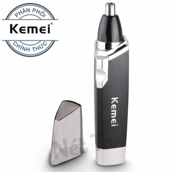 Máy tỉa lông mũi Kemei KM-6512 dùng pin tiện lợi (màu đen phối bạc)  
