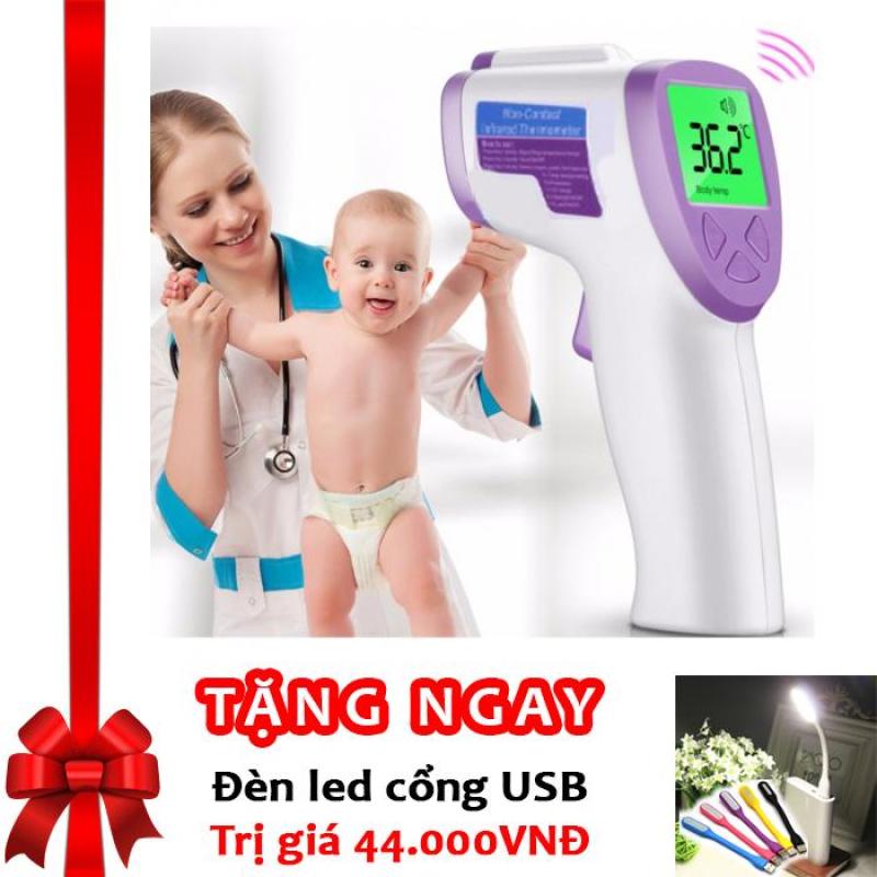 Giá bán Nhiệt kế hồng ngoại đa chức năng đo trán cho bé F176 (Trắng) + Tặng
đèn LED cổng USB