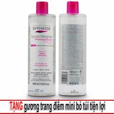Nước tẩy trang Byphasse 500ml – tặng kèm gương mini bỏ túi tiện lợi