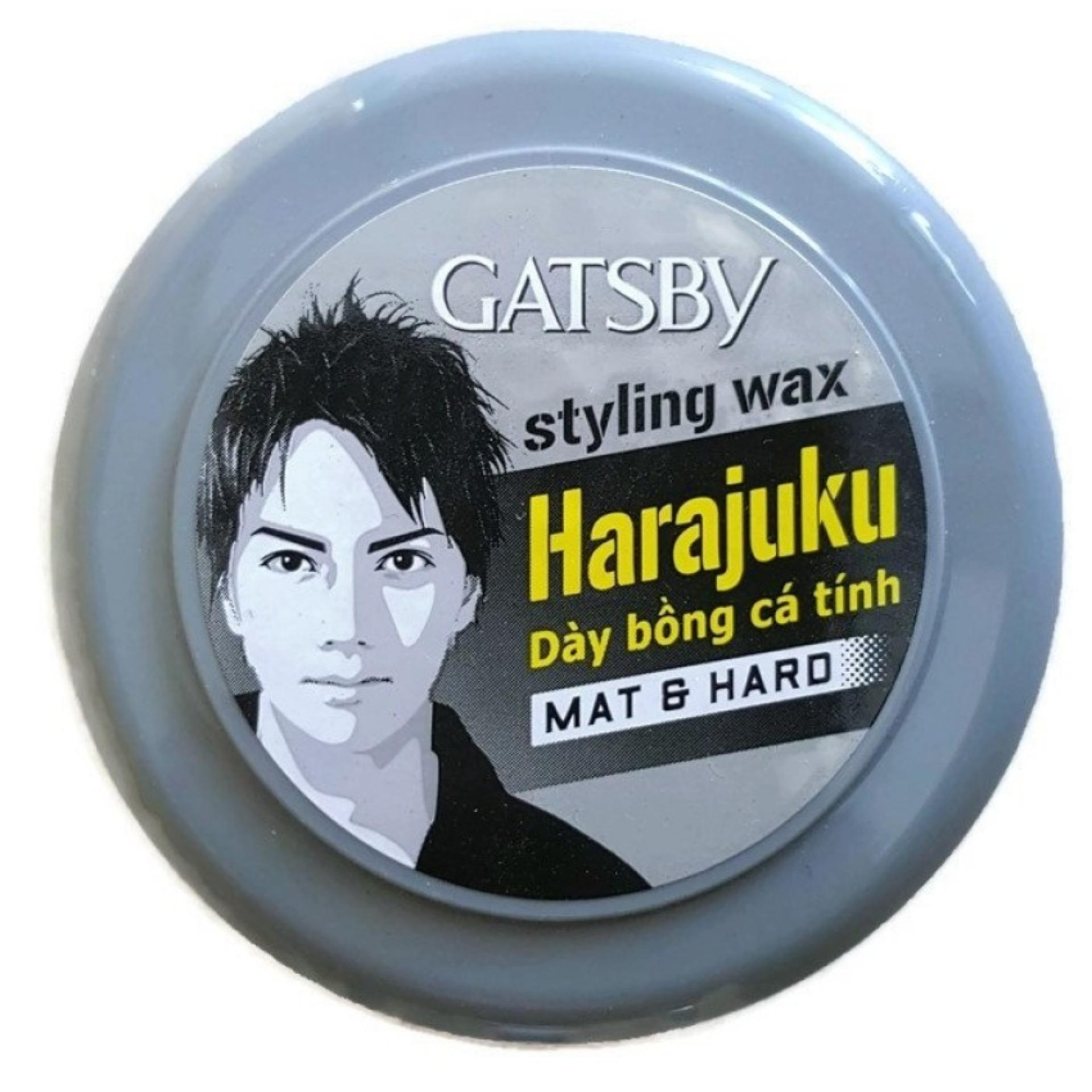 Sáp Wax tạo kiểu tóc Gatsby Harajuku Styling Mat & Hard Đen Xám 75g