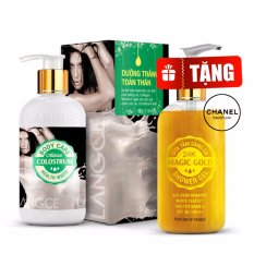 Sữa Non Trắng Da Toàn Thân 250ml + Tặng Gel Tắm Vàng Collagen Trắng Da, Chống Nắng 250ml LANGCE