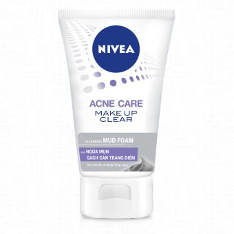 Sữa rửa mặt khoáng chất ngừa mụn và sạch cặn trang điểm NIVEA Acne Care Make Up Clear Mud Foam...