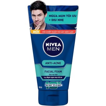 Sữa rửa mặt ngăn ngừa mụn tối ưu NIVEA Men 10X Acne Clear Face Wash 100g  