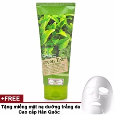 Sữa rửa mặt trắng da trị mụn Trà Xanh Cao cấp Hàn Quốc 180ml + Tặng miếng mặt nạ dưỡng trắng da hàn quốc 23ml – Hàng chính hãng