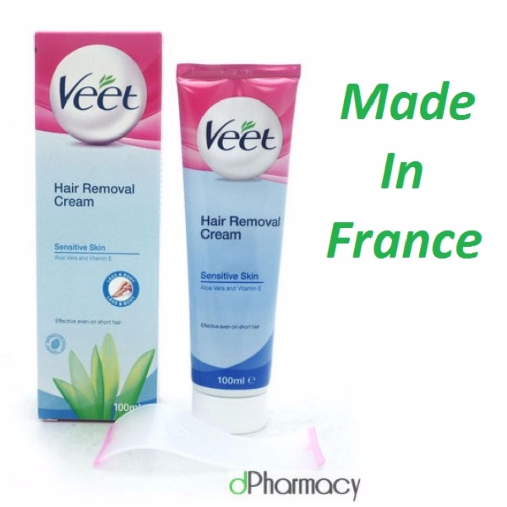 Tẩy lông Veet Pháp 100ml dành cho da nhạy cảm - xanh lá