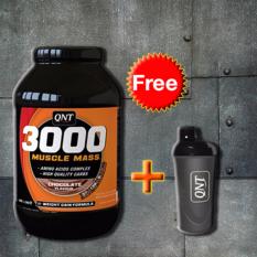 Thực phẩm bổ sung 3000 Muscle Mass Protein 4,5Kg + Tặng bình lắc Shaker (Đen)