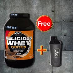 Thực phẩm bổ sung Delicious Whey Protein 2.2kg + Tặng bình lắc Shaker (Đen)