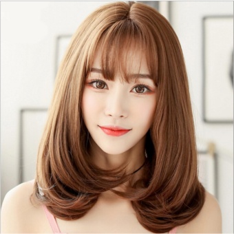 Tóc giả nữ Hàn Quốc cao cấp có da đầu - TG2378 ( NÂU HẠT DẺ ĐẬM )  