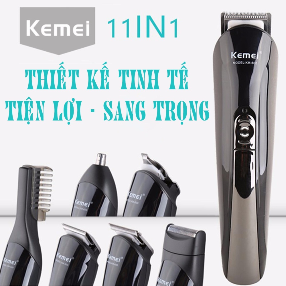 Tông đơ cắt tóc đa năng 6in1 Kemei KM-600 - Hãng phân phối chính thức