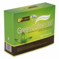 Trà xanh tan mỡ bụng, tan mỡ đùi green coffee 1000 từ MỸ ( 18 gói)