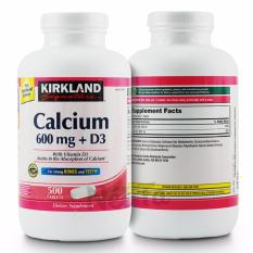 Viên uống bổ sung canxi 600mg và vitamin D3 400IU Kirkland Signature hộp 500 viên – Mỹ