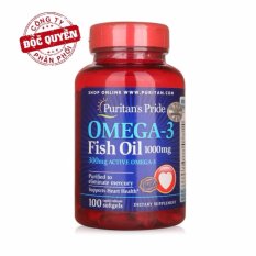 Dầu cá bổ sung EPA DHA bổ mắt, não, tim mạch, tăng cường hệ miễn dịch Puritan’s Pride Omega-3 Fish Oil 1000mg Omega 3 hsd 11/2019