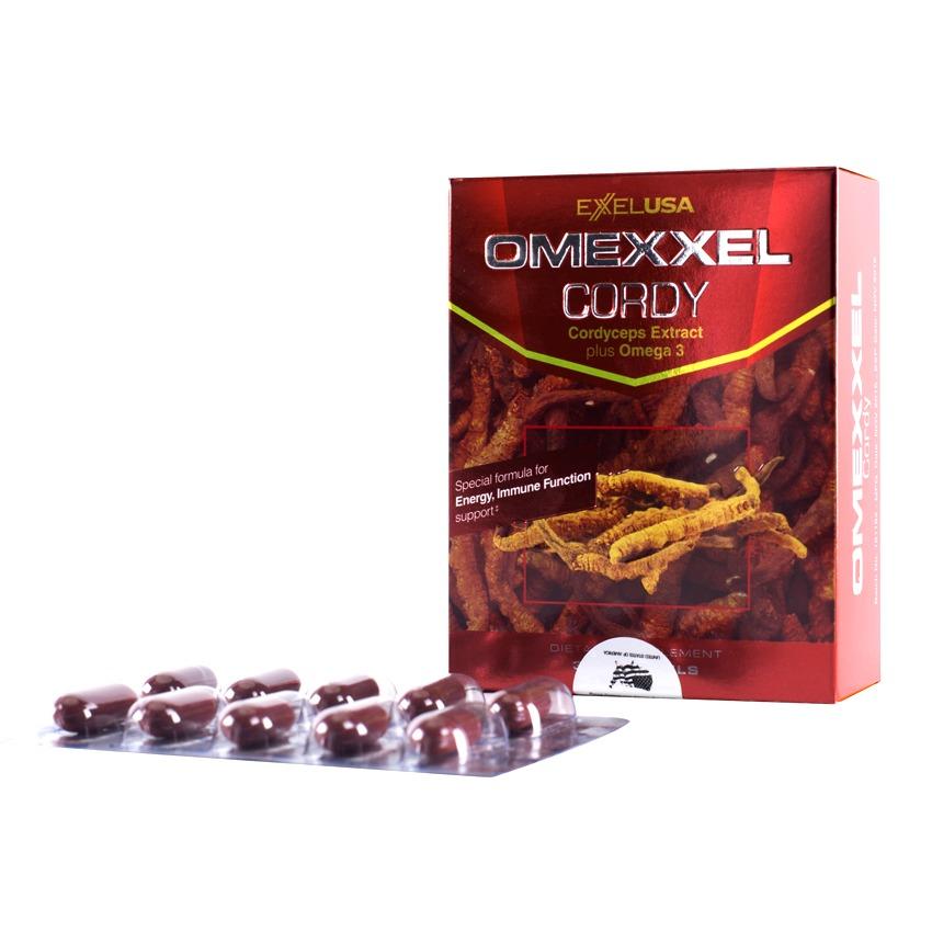 Viên uống Đông trùng hạ thảo Omexxel Cordy- Hộp 30 viên- Chính hãng Hoa Kỳ