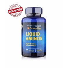 Viên uống kích thích ăn ngon, hỗ trợ tăng cơ, tăng cân (chứa L-Lysine, L-Arginine, L-Cysteine…) Puritan’s Pride Liquid Aminos 50 viên HSD 01/2022