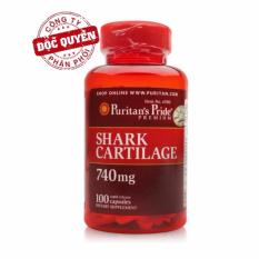 Viên uống sụn vi cá mập giảm đau khớp, bổ sung Chondroitin tăng cường dịch khớp Puritan’s Pride Shark Cartilage 740mg 100 viên HSD: 09/2020