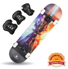 Ván trượt chuyên nghiệp SkateBoard (Phi thuyền mặt đất Landyard) + Bộ bảo vệ chân tay – Hàng Vip của Agiadep